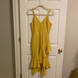 Dress the Population Mustard Yellow Dress